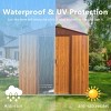 Outdoor Patio Metal Tool Storage Shed,Garden Backyard UV-Resistant Storage Shed with 4 Punched Vents,Sliding Doors and Padlock-Coolbibila - 3 of 4