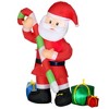 HOMCOM 6' Christmas Inflatables Santa Claus with Candy Cane, Outdoor Blow Up Yard Decoration with Build-in LED for Party - 4 of 4