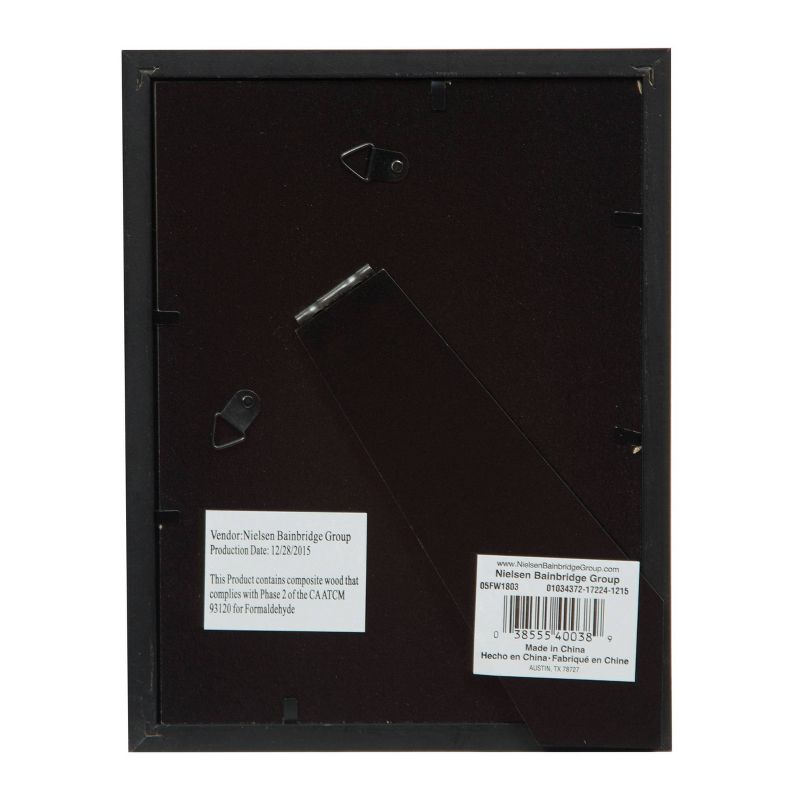 SNAP 6&#34;x8&#34; Black Tabletop and Wall Picture Frame with 4&#34;x6&#34; Single White Mat Opening, 4 of 5
