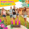 4E's Novelty Tiki Bottle Ring Toss Game Set 12 Colorful Bottles – Fun Luau Party Games for All Ages - 2 of 4