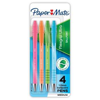 Paper Mate 4pk Ballpoint Pens Black Ink Flexgrip Ultra