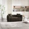 Loveseat Soft Bean Bag Chair High Resilience Foam Core Chenille Handle Armrests Square Recliner Gaming Reading TV Living Room - 3 of 4