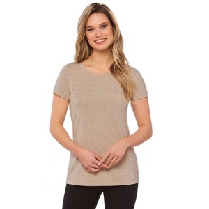 Rekucci Short Sleeve Scoop Neck Stretch T-Shirt for Women - 1 of 3