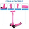 Kids Scooter, 3 Light Up Wheels, 4 Adjustable Height, ABEC-9 Bearings, Lean-to-Steer Kick Scooter, Outdoor Activities for Toddlers Boys & Girls - 3 of 4