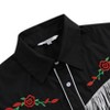 BLUEMING Men's Western Cowboy Fringe Shirt Costume Long Sleeve Casual Hippie Slim Fit Button Down Shirt - 4 of 4