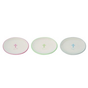 Transpac Ceramic Cross Trinket Dish Set of 3 Spring Home Decorations - 1 of 1