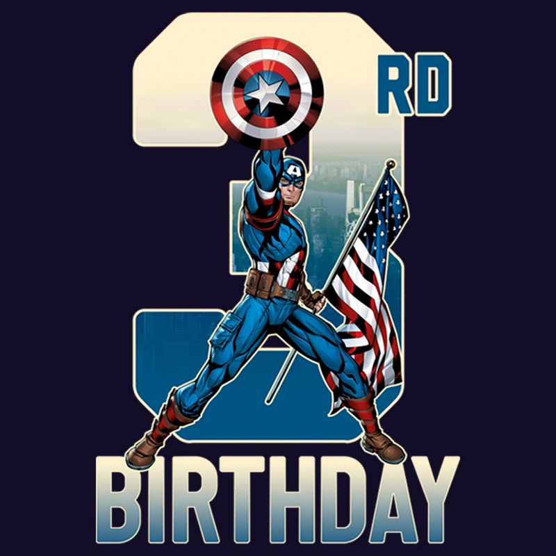Toddler's Marvel 3rd Birthday Capitan America T-Shirt, 2 of 4