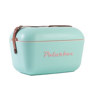 Polarbox Retro Vintage Design 15 Cans/21qt Portable Hard-Sided Cooler - Cyan/Baby Rose - 1 of 2