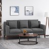 Elliston Contemporary Fabric 3 Seater Sofa With Accent Pillows ...