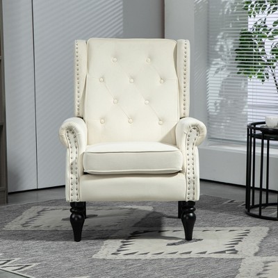 Okak Accent Chairs for Bedroom, Modern Wood Frame Armchair, Accent Chair Lounge Chair with Sturdy Wood Legs for Living Room