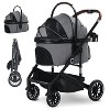 Kinder King 3-in-1 Pet Stroller for Dog, Folding Cat and Dog Stroller with Detachable Cradle - 2 of 4
