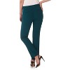 Rekucci Women's Pull-On Straight Leg Pants with Pockets & Tummy Control – Office Workwear Stretch Trousers - 3 of 4