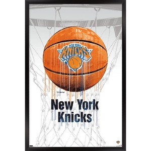 Trends International NBA New York Knicks - Drip Basketball 21 Framed Wall Poster Prints - 1 of 4