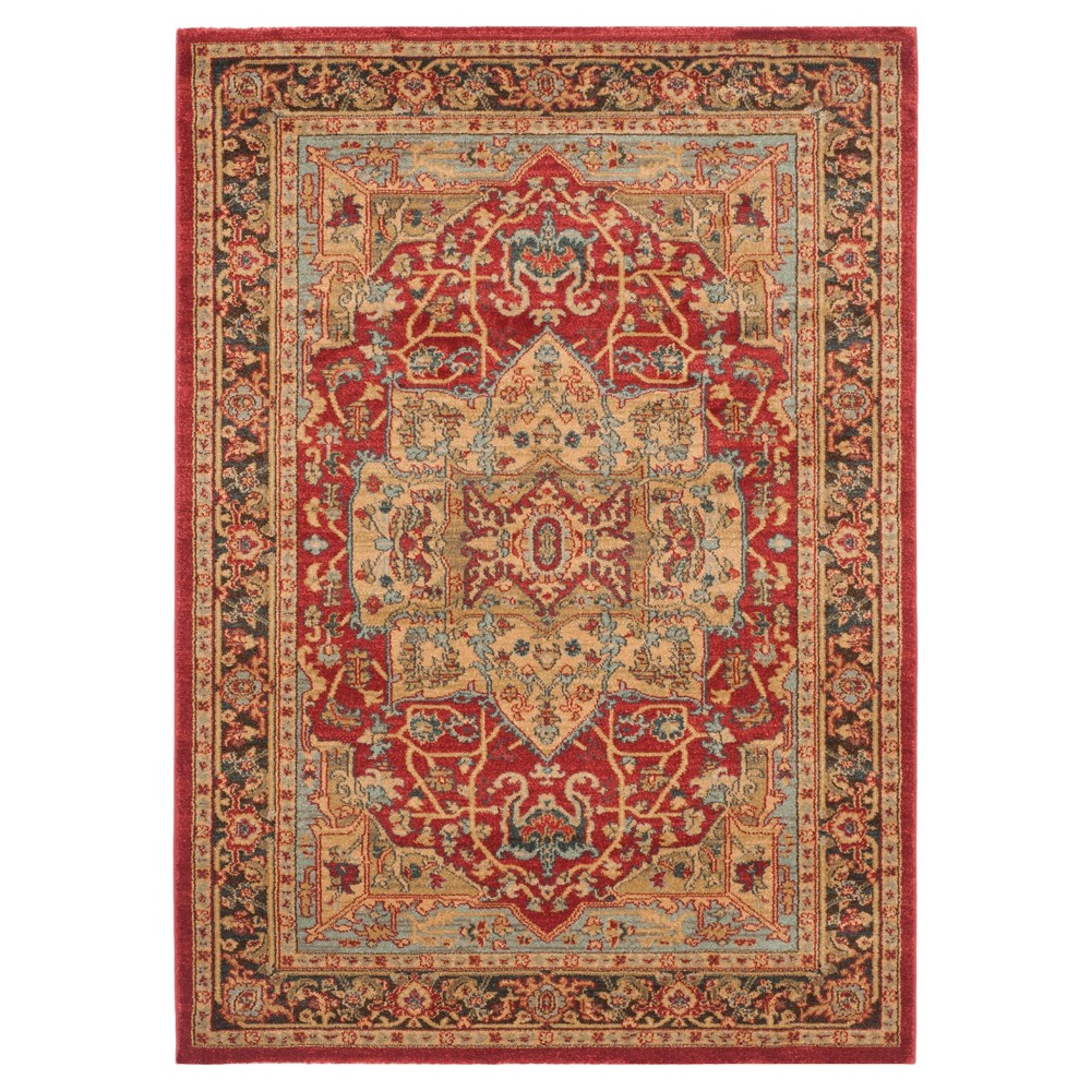 Hawly Area Rug - Natural/Red (4'x5'7in) - Safavieh