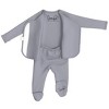 Bonsie Skin to Skin Babywear - Footie - Fog - 4 of 4