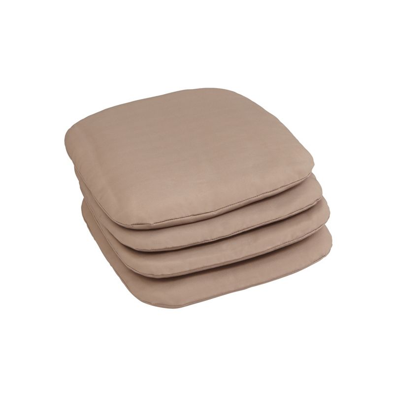 Outdoor Patio Furniture Reversible Weather Resistant Set of 4 Stacking Chair Pads, 1 of 2