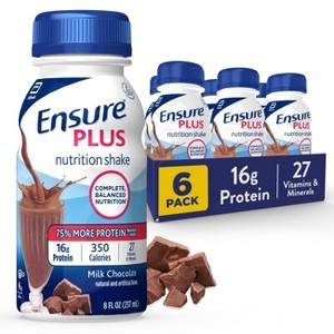 Ensure Plus Nutrition Shake Milk Chocolate - 6 ct/48 fl oz - 1 of 4