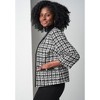 Jessica London Women's Plus Size Tweed V-Neck Jacket - 4 of 4