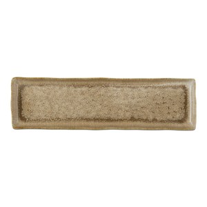 tagltd Brown Reactive Glaze Stoneware Snack Serving Platter 14L inches Dishwasher Safe - 1 of 3