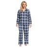 Lands' End Women's Long Sleeve Print Flannel Pajama Top - 4 of 4