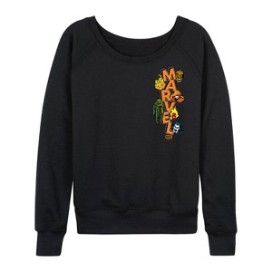 Women's - Marvel - Strange Tales Stacked Lightweight French Terry Wide Neck Long Sleeve Shirt - 1 of 4
