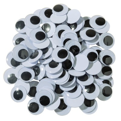 Creativity Street Wiggle Eyes, Black, 20 mm, 100 Pieces (Pack of 6)