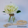 Coucheta Real Touch Hydrangea Arrangement - Lifelike Faux Flowers in Vase with Wood Bead String for Home, Available in Multiple Colors - 2 of 4