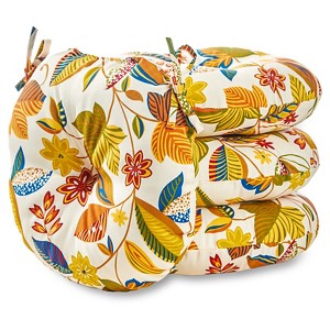 Kensington Garden 4pc 15"x15" Outdoor Bistro Chair Cushions - 1 of 4