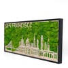 SEVOBAL Wall Art San Francisco Moss City Silhouette Metal Art for Chic Modern Home Indoor Interior Space Decor, Green, 36.3"*18"*4" - 3 of 4