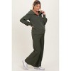 Pinkblush Olive Ribbed Half Zip Pullover Wide Leg Pant Maternity Set - 3 of 4