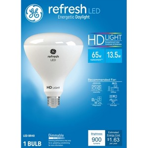 GE 65W Refresh BR40 LED Indoor Floodlight Bulb Daylight: Dimmable, Energy Star Certified, 900 Lumens, E26 Base - 1 of 4