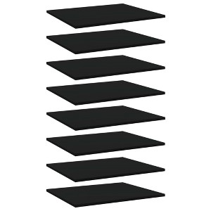 vidaXL Bookshelf Boards 8 pcs Black 23.6"x19.7"x0.6" Engineered Wood - 1 of 4