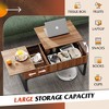 Coffee Table Lift Top Wood Center Table for Living Room with Storage, Lifting Top, Sliding Cover and 2 Hidden Compartments, 40.9", Walnut Oak - 4 of 4