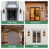 23"(H) 2-Pack Outdoor Wall Lantern Light ¨C Vintage Black Metal Sconce with Clear Seeded Glass for Porch, Patio, and Garden (Bulb Not Included) - 3 of 4