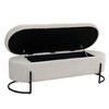 NicBex Storage Ottoman Bench for Bedroom,Storage Bench with Solid Wood Frame and Sturdy Metal Legs,Ottoman for Living Room,Bedroom,Entryway - 4 of 4