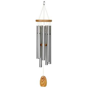 Woodstock Wind Chimes Signature Collection, Woodstock Anniversary Chime, 27'' Silver Wind Chime ACS