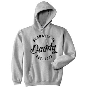 Promoted To Daddy 2022 and 2023 Adult Hoodie Funny New Family Father Hooded Sweatshirt - Crazy Dog Hoodie - 1 of 4