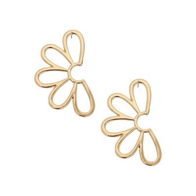 SOHI Women's California Gold The Semi-Flora Drop Earrings