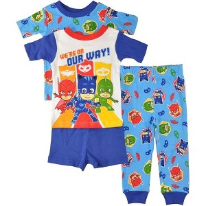 PJ Masks Toddler Boys' 4-Piece Short Sleeve Cotton Pajama Sets, Size 2T - 1 of 4