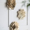 GlasFlength Wall Art Flowers Decorations 3D Flowers Wall Decoration with 3 Piece Rustic Wall Art for Living Room, Gold, 30.2"*2.4"*10.2" - 4 of 4