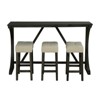 Aukfa 4-Piece Farmhouse Counter Height Dining Set, Wood Kitchen Dining Table Set for Small Places - 2 of 4