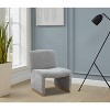 TOAOTBNBO Chenille Fabric Accent Chairs with Wood Frame, Cozy Armless Chair with Soft Cushion Upholstered Slipper Chair for Bedroom, Gray - 4 of 4