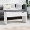 vidaXL Coffee Table White 40.2"x19.9"x20.7" Engineered Wood - 2 of 4