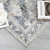 Living Room Rug Washable Rug Traditional Indoor Aesthetic Carpet Vintage Floral Distressed Floor Cover Low Pile - 3 of 4