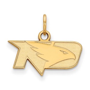 Black Bow Jewelry 10k Yellow Gold North Dakota Fighting Hawks NCAA Extra Small Pendant - 1 of 3