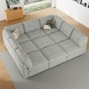 Belffin 9-Seater Sleeper Sectional - Convertible Cloud Couch with Plush Corduroy & All-Module Storage - 4 of 4