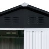Outdoor storage sheds 6FTx4FT Apex roof White+Black - 2 of 4
