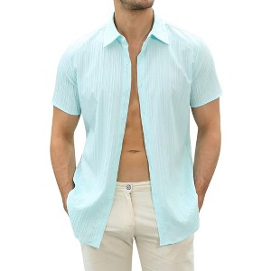 Mens Summer Shirt Short Sleeve Shirt For Men Summer Beach Shirt - 1 of 4