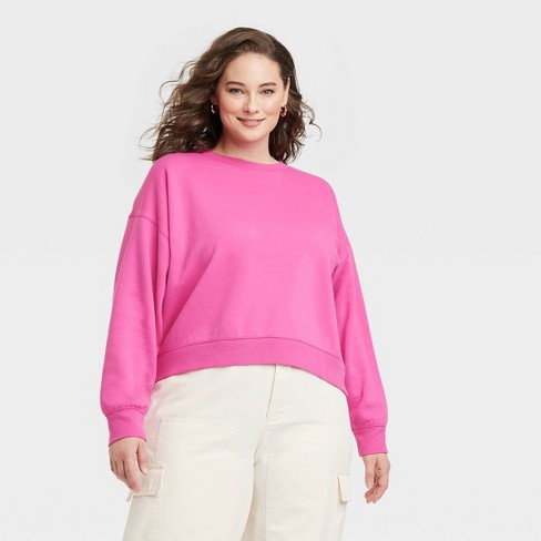 Women's Fleece Sweatshirt - Universal Thread™ Pink 4x : Target