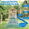 Infans Backyard Wooden Swing Set Slide Playset for Kids Outdoor Climbing Wall Sandpit - 4 of 4